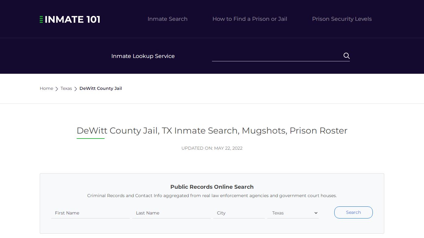 DeWitt County Jail, TX Inmate Search, Mugshots, Prison ...